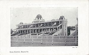 Race Course, Calcutta, India, very early postcard, unused