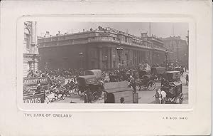 The Bank of England, 1909 Real Photo postcard, used to France