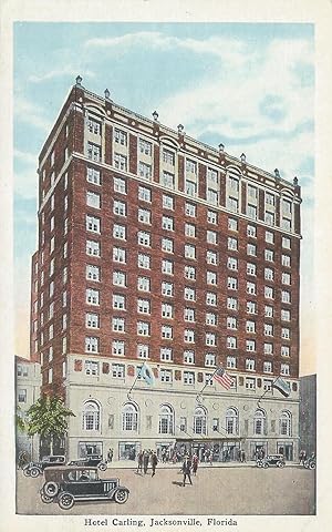 Hotel Carling, Jacksonville, Florida, early postcard, unused