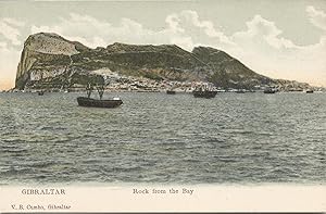 Gibraltar, Rock From The Bay, early postcard, unused