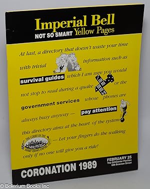 Coronation 1989: Imperial Bell; not so smart Yellow Pages February 25, The GiftCenter Pavillion