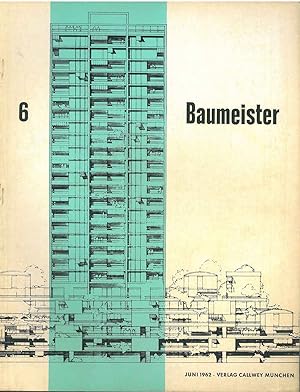 Baumeister. Zeitschrift fur Architectur. Juni 1962