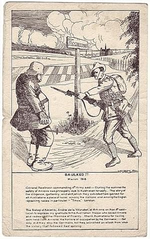 Baulked !!! March 1918 (Cartoon).