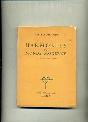 HARMONIES DU MONDE MODERNE. Préface d'Etienne Borne.