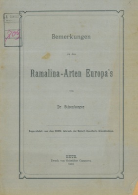 Bemerkungen zu den Ramalina - Arten Europa's.