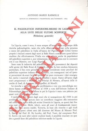 Il Paleolitico inferiore-medio in Liguria alla luce delle ultime scoperte.
