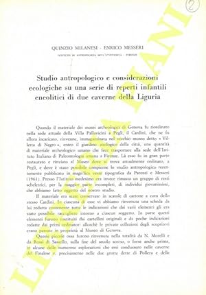 Studio antropologico e considerazioni ecologiche su una serie di reperti infantili eneolitici di ...