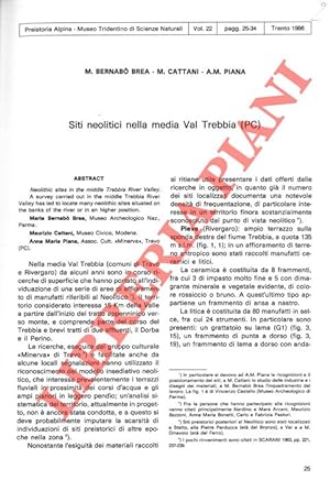 Siti neolitici nella media Val Trebbia (PC) .