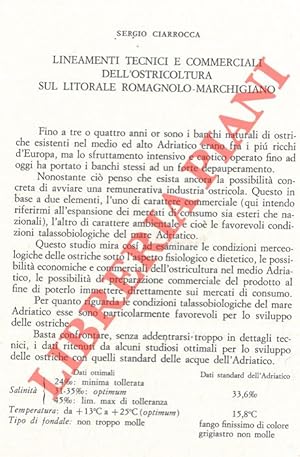 Lineamenti tecnici e commerciali dell'ostricoltura sul litorale romagnolo-marchigiano.