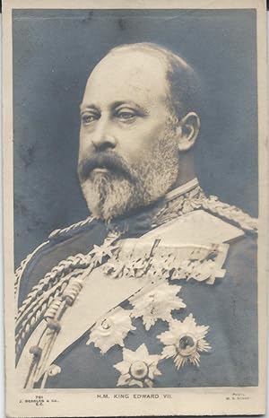 H.M. King Edward VII, 1910 Embossed Real Photo Postcard, Rare Item