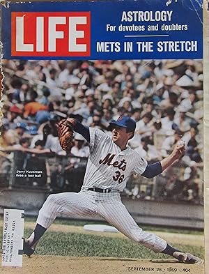 Life Magazine September 26, 1969 -- Cover: Jerry Koosman Fires a Fast Ball