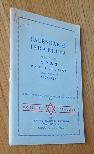 Calendario israelita para o ano 5733 da era judaica