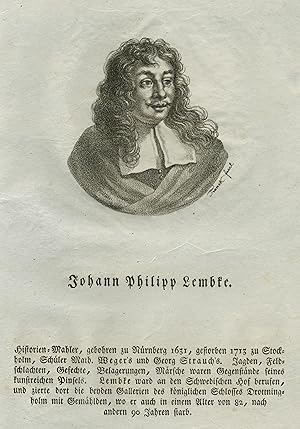 Johann Philipp Lemke (Lembke ) (Nürnberg 1631 - 1713 Stockholm). Dt. Maler ( Jagd, Schlachten ). ...