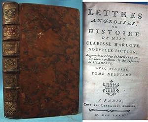 LETTRES ANGLOISES OU HISTOIRE DE MISS CLARISSE HARLOVE. NOUVELLE EDITION, Augmentee De L'Eloge De...