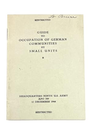 Guide to Occupation of German Communities by Small Units
