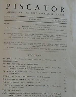 Piscator : Journal of the Cape Piscatorial Society : Vol VI, No 21, March 1952 - Vol VI, No 24 De...