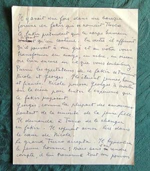 Lettre Autographe de Jean Marais.
