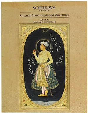 ORIENTAL MANUSCRIPTS AND MINIATURES. London: Friday 22nd october 1993.: