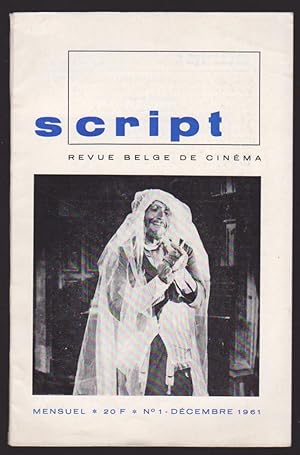 Script Revue Belge De Cinéma. N°1 Décembre 1961