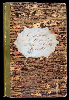 Manuscript on paper entitled "Catalogue de la Bibliothéque de M. Le Comte de Fortis," written thr...