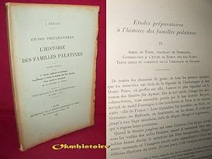 Etudes préparatoires à l'histoire des familles palatines. ----------- Tome 2 : Aymon , châtelain ...