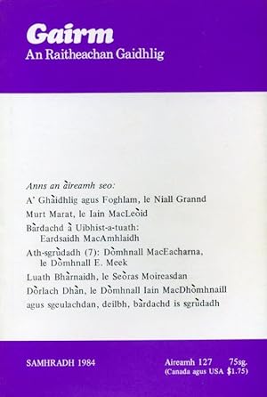 Gairm : An Raitheachan Gaidhlig : Summer 1984 - No 127
