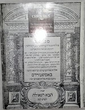 The Warner Prins Collection of Hebrew and Judaic Books (Christie's East Auction Catalogue for Wed...