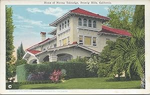 Home of Norma Talmadge, Beverly Hills, California, early postcard, unused