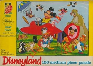Mickey and Donald Aeroplane. Puzzle di cm. 27 x 21