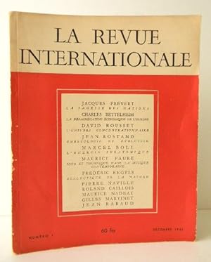 LA SAGESSE DES NATIONS. La Revue Internationale, n° 1  décembre 1945