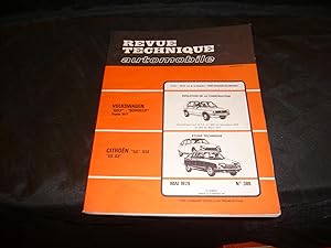 REVUE TECHNIQUE AUTOMOBILE 34e Année N° 389 - Mai 1979 : Volksagen "Golf" - "Scirocco" Depuis 197...