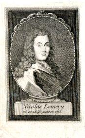 Portrait de Nicolas Lemery, 1645-1715, célèbre chimiste français,