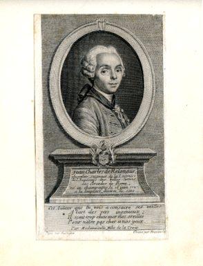 Portrait de Jean-Charles de Relongue, Seigneur de la Louptière, poète 18e s., né en Champagne en ...