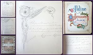 Edith Beatty's "Aldine Autograph Album with Decorated Spaces and Lines for Sentiment and Name", C...
