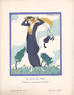 Le Coup De Vent Tailleur De Promenade De Doucet Illustration De La Gazette Du Bon Ton