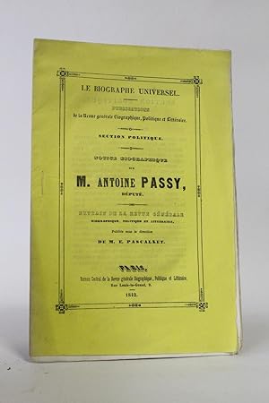Notice biographique sur M. Antoine Passy deputé