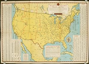 World Wide Radio Tours. Maps Showing Radio Stations of United States Canada & Mexico and Principa...
