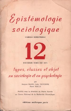Epistémologie sociologique n° 12