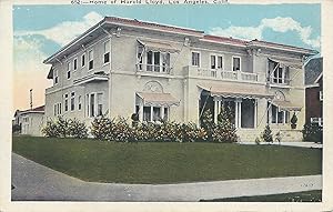 Home of Harold Lloyd, Los Angeles, California, Early Postcard, Unused
