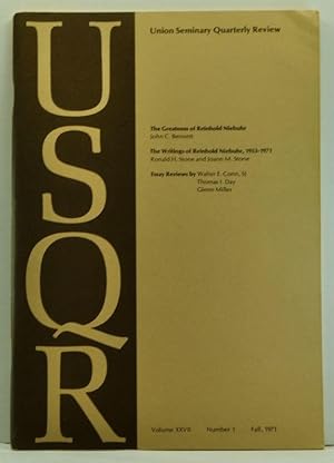 Union Seminary Quarterly Review, Volume 27, Number 1 (Fall, 1971)