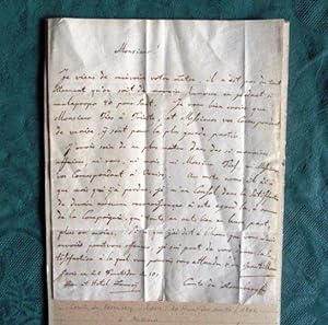 Lettre Autographe Signée du Comte de Rosenberg en 1802.