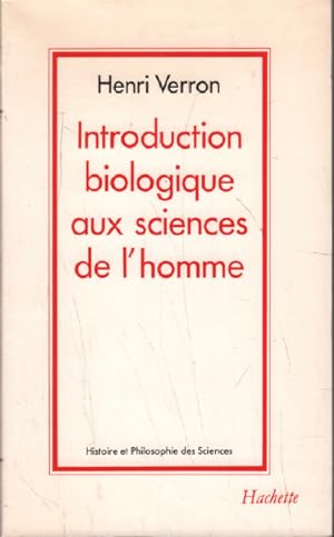 Introduction biologique aux sciences de l'homme