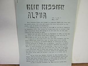 Main Mission Alpha Vol. 1, No 1 may, 1976