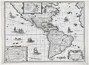 Carte de l'Amerique corrigee et augmentee dessus Toutes les aultres cy devant faictes par P. Bertius