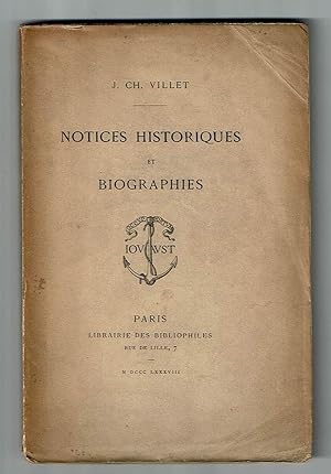 Notices historiques et Biographies