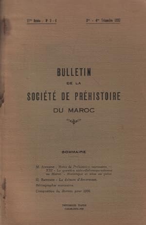 Bulletin de la societé prehistorique du maroc/ 1937 / antoine : la question atéro-ibémaurusienne ...