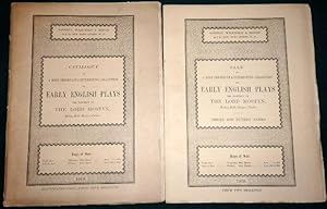 Catalogue of a Most Important and Interesting Collection of EARLY ENGLISH PLAYS. The Property of ...