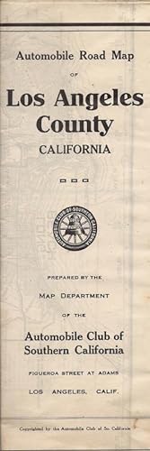 Automobile Road Map of Los Angeles County, California OVERSIZE