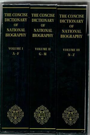 The Concise Dictionary of National Biography. [3 Volumes]