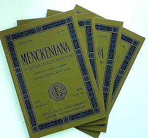 Menckeniana: A Quarterly Review. 4 issues from 1996: Spring, Summer, Fall, and Winter